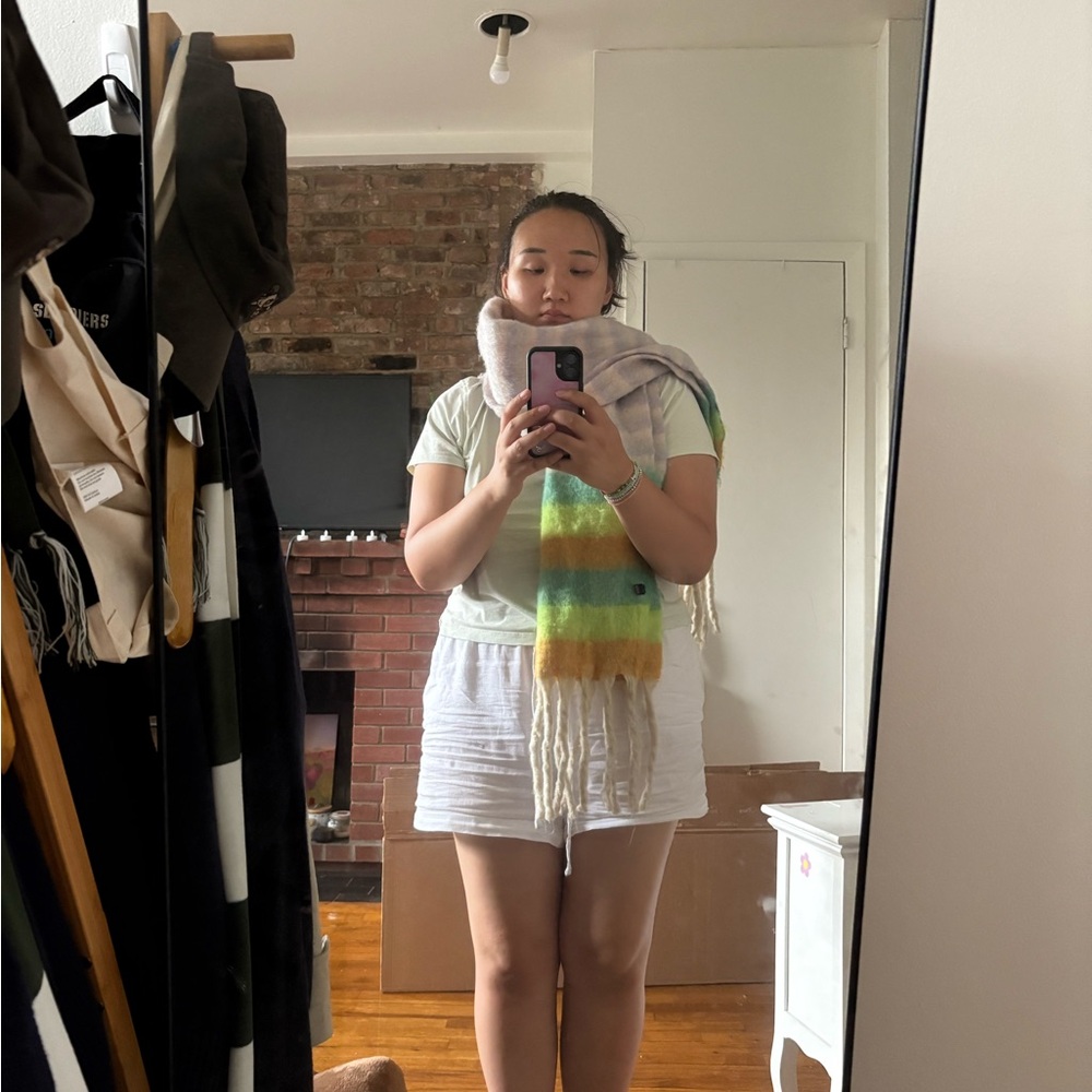 Colorful Striped Wool Scarf - Picture 4 of 5